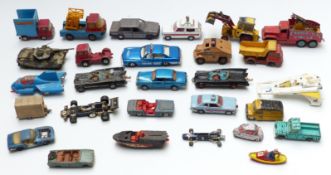 Twenty-eight Corgi Toys diecast model vehicles including Chipperfields Circus, Batmobile and