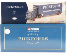 Two Corgi Pickfords diecast model commercial vehicles Deluxe Edition Scammell Highwayman Low