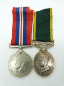 British Army Territorial Efficiency Medal named to 4077822 Gnr T Lewis RA, together with a WWII