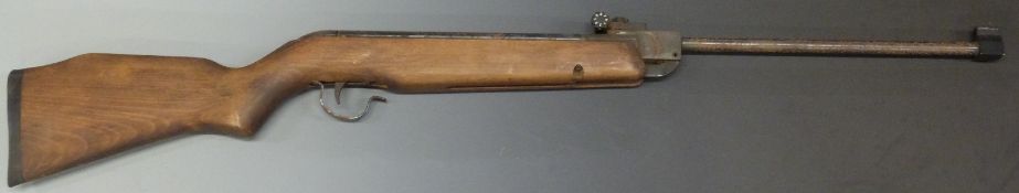 Webley Hawk Mk.III .22 air rifle with semi-pistol grip and raised cheek piece, NVSN.