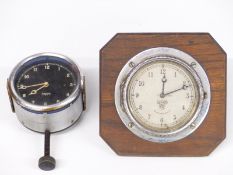 Two Smiths vintage car clocks