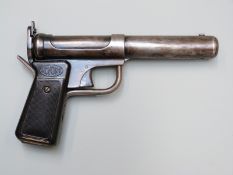 Accles & Shelvoke Ltd Acvoke .177 air pistol with named and reeded grips, NVSN.