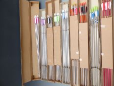 Nine boxes of mainly six anonymous archery arrows