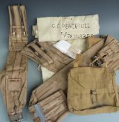 Qty military collectables including possibly WWII D day interest US Navy inflatable belts, British