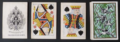Woolley & Co, 210, High Holborn, London playing cards. Standard double ended courts, square corners,