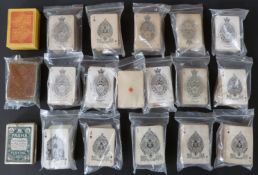 Nineteen packs of De la Rue and Goodall patterned back playing cards. All c1900