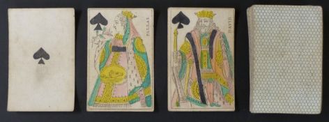 French national pattern playing cards after design of Gatteaux. Standard full length named courts.