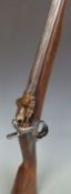 French 1867 model percussion hammer action Tabatiere rifle converted to a 12 bore shotgun with