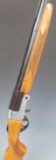 BSA 12 bore single barrelled folding poachers shotgun with chequered semi-pistol grip and forend,