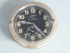 Junghans 8 day Luftwaffe or similar aircraft clock numbered FL22600 with black dial