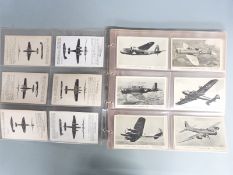 Eighty eight WWII aircraft recognition postcards by Valentine & Sons Ltd