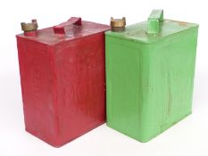 Light shale oil 2 gallon can and a vintage Shell Motor Spirit can