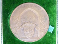 Cased Royal Mint Cunard interest medal, struck for the commissioning of the Queen Mary 1936, in