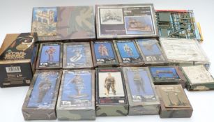Fourteen Verlinden Productions military model soldiers, all in original boxes together with
