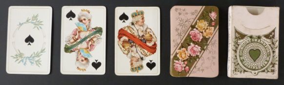 Dondorf, Frankfurt, Germany playing cards. Baroness Piquet no. 161. Backs with roses. 36 cards in