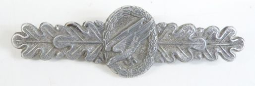WWII German Third Reich Nazi Luftwaffe Assmann badge, possibly prototype for a paratrooper's close