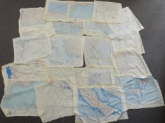 A large roll of silk aircrew escape maps of Europe