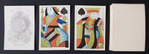 Playing Cards.  England.  Hunt & Sons.  Old Frizzle ace.  Standard full length courts.  Plain backs.