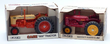Two ERTL 1:16 scale diecast model tractors Case 