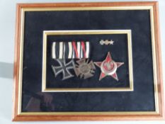 German Army WWI medals comprising Iron Cross, Hindenberg Cross and Turkish / Ottoman Gallipoli Star,