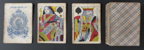 Adolph Meyer & Co. (possibly made by Van Genechten), Belgium playing cards. Standard full length