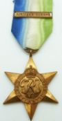 Royal Navy WWII Atlantic Star Medal with Air Crew Europe clasp
