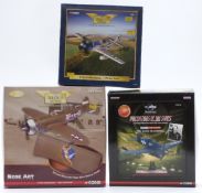 Three Corgi 1:72 scale diecast model aeroplanes limited edition The Aviation Archive Nose Art