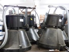 Four black industrial/ shopfitting/ haberdashery Superdry light fittings