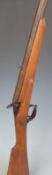 Belgian .22 single barreled smooth bored hammer action rifle with 22.75 inch octagonal barrel,