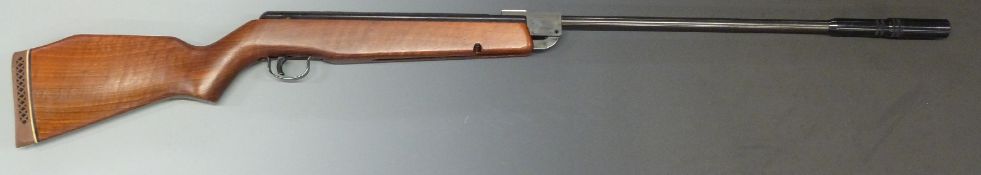 Webley Vulcan .177 air rifle with semi-pistol grip, raised cheek piece to the stock and sound