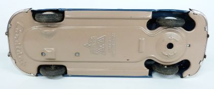 Arnold US Zone Germany friction powered tinplate model Candidat police car with blue body and