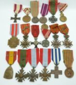 Nineteen continental WWI & WWII medals including France, Belgium, Austria, Poland etc