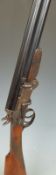 Belgian .410 over and under folding poacher's shotgun with chequered grip and forend, double trigger