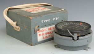 Royal Air Force type P10 compass number 35490T, with box