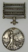 British Army Queen's South Africa medal with clasps for Cape Colony, Orange Free State and South