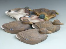 Six Flexicoy mallard duck decoys.