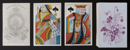 De La Rue & Co, England small format playing cards. Old Frizzle ace. Non-standard full length courts