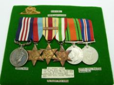 British Army WWII Royal Artillery medal group comprising the Military Medal, 1939/1945 Star,