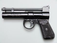 Webley Junior .177 air pistol with named and chequered grips, serial number 581