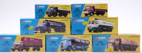 Seven Corgi Classics limited edition diecast model lorries and tankers, all in original boxes.
