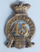 British Army Nottinghamshire (Sherwood Rangers) 45th Regiment of Foot, Glengarry badge