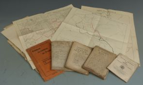 A quantity of WWI trench maps, training manuals etc