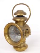 Ducellier veteran or early motor car lamp, height 35cm