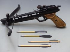 Barnett Trident crossbow with pistol grip and bolts