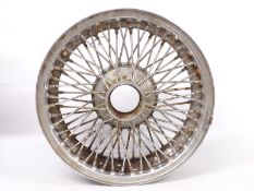 Believed E type Jaguar chrome 72 spoke wire wheel