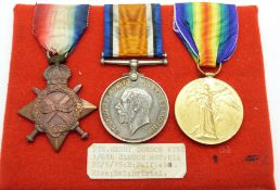 British Military WWI medals comprising 1914/1915 Star, War Medal and Victory Medal named to Pte 2651