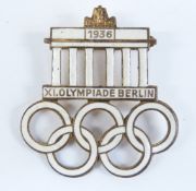 Olympic Games 1936 enamel badge by Paulman & Co Ludensheid