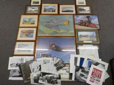 Collection of mainly USAAF and similar aviation prints and photographs including Robert Taylor,