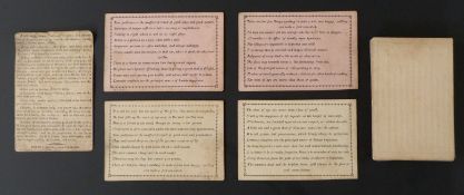 English playing cards. Conversation cards card game. Sold by T. Broster, Paradise Street. 19 cards (