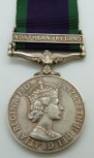 British Army General Service Medal with clasp for Northern Ireland named to 24213083 Pte I T Rawlyk,
